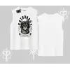 Catronaut Kedi Baskılı Kolsuz Tshirt