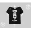 Catronaut Kedi Baskılı Oversize Crop Tshirt