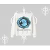 Çerçeveli Kedi Baskılı Kayık Yaka Sweatshirt