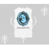 Çerçeveli Kedi Baskılı Kolsuz Tshirt