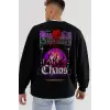Chaotic Oversize Siyah Sweatshirt Tarzsokak140