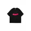 Cherry Nude Baskılı Oversize Unisex Premium Siyah