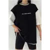 Çift Renk MİNİMAL LESS  Baskılı Unisex Tshirt