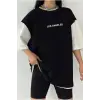 Çift Renk MİNİMAL LOS ANGELS Baskılı Unisex Tshirt