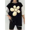 Çift Renk PAPATYA Baskılı Unisex Tshirt