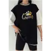 Çift Renk QUEEN Baskılı Unisex Tshirt