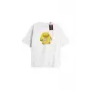 CİV CİV Unisex Oversize Yazılı Tshirt BEYAZ