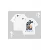 Coffee Meow Kahve Temalı Kedi Arka Baskılı Oversize Tshirt
