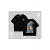 Coffee Meow Kahve Temalı Kedi Arka Baskılı Oversize Tshirt
