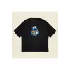 Coffee Monster Baskılı Oversize Unisex Pamuklu Nefes Alan Kalın Kumaşlı
