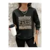 Coke serisi Leopard & Letter Graphic Sweatshirt