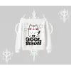 Cool Meow Yazılı Sevimli Kedi Arka Baskılı Kayık Yaka Sweatshirt