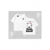 Cool Meow Yazılı Sevimli Kedi Arka Baskılı Oversize Tshirt
