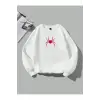 Coolane Bol Örümcek Desenli Sweatshirt Beyaz