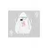 Cozy Queen Kedi Baskılı Kapşonlu Sweatshirt