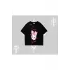 Cozy Queen Kedi Baskılı Oversize Tshirt