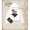 CR7 FRONT Kadın Crop Kapşonlu Sweatshirt