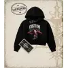 CR7 FRONT Kadın Crop Kapşonlu Sweatshirt