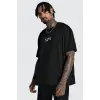 Crash Man African Erkek Siyah Oversize Tshirt