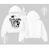 Cute Kitten Yazılı Sevimli Kedi Baskılı Kapşonlu Crop Sweatshirt