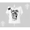 Cute Kitten Yazılı Sevimli Kedi Baskılı Kayık Yaka Tshirt