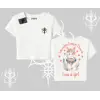 Cute Princess Kedi Tasarımlı Arka Baskılı Babby Tee Tshirt