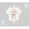 Cute Princess Kedi Tasarımlı Arka Baskılı Babby Tee Tshirt