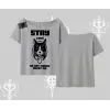 Cuteness Overload Kedi Baskılı Kayık Yaka Tshirt