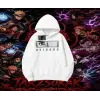 Deidara Naruto Anime Karakteri Oversize Unisex Kapşonlu Sweatshirt Beyaz