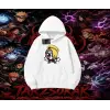 Deidara Naruto Anime Karakteri Oversize Unisex Kapşonlu Sweatshirt Beyaz