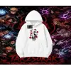 Deidara Naruto Anime Karakteri Oversize Unisex Kapşonlu Sweatshirt Beyaz
