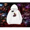 Deidara Naruto Anime Karakteri Oversize Unisex Kapşonlu Sweatshirt Beyaz