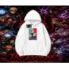 Deidara Naruto Anime Karakteri Oversize Unisex Kapşonlu Sweatshirt Beyaz