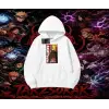 Deidara Naruto Anime Karakteri Oversize Unisex Kapşonlu Sweatshirt Beyaz