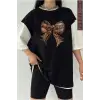 DERİ FİYONK Siyah Oversize Çift Renk