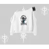 Detective Kitten Kedi Baskılı Kayık Yaka Sweatshirt
