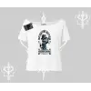Detective Kitten Kedi Baskılı Kayık Yaka Tshirt