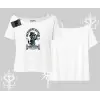 Detective Kitten Kedi Baskılı Kayık Yaka Tshirt