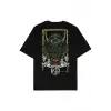 Devil Siyah Oversize Unisex T-shirt