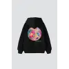 Disco Vibes Only Baskılı Oversize Unisex Siyah