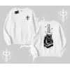 DJ Kedi Baskılı Müzik Temalı Biskilet Sweatshirt