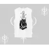DJ Kedi Baskılı Müzik Temalı Kolsuz Tshirt