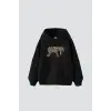 Dominate And Project Baskılı Oversize Unisex Premium Siyah