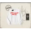 Dont Think Just Do Oversize Unisex Bisiklet Yaka Sweatshirt Beyaz
