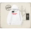 Dont Think Just Do Oversize Unisex Kapşonlu Sweatshirt Beyaz