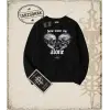 DONT LEAVE HALFTONE Oversize Unisex Bisiklet Yaka Sweatshirt