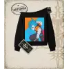 Dragon Ball Anime Baskılı Kadın Kayık Yaka Sweatshirt