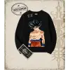Dragon Ball Anime Baskılı Oversize Unisex Bisiklet Yaka Sweatshirt