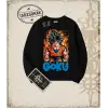 Dragon Ball Anime Baskılı Oversize Unisex Bisiklet Yaka Sweatshirt