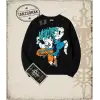 Dragon Ball Anime Baskılı Oversize Unisex Bisiklet Yaka Sweatshirt